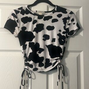 Cow Print Crop Top